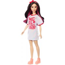 Кукла Barbie Fashionistas - С бяло-червена тениска